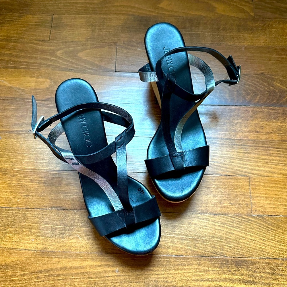 Jimmy Choo V-Strap Wedges